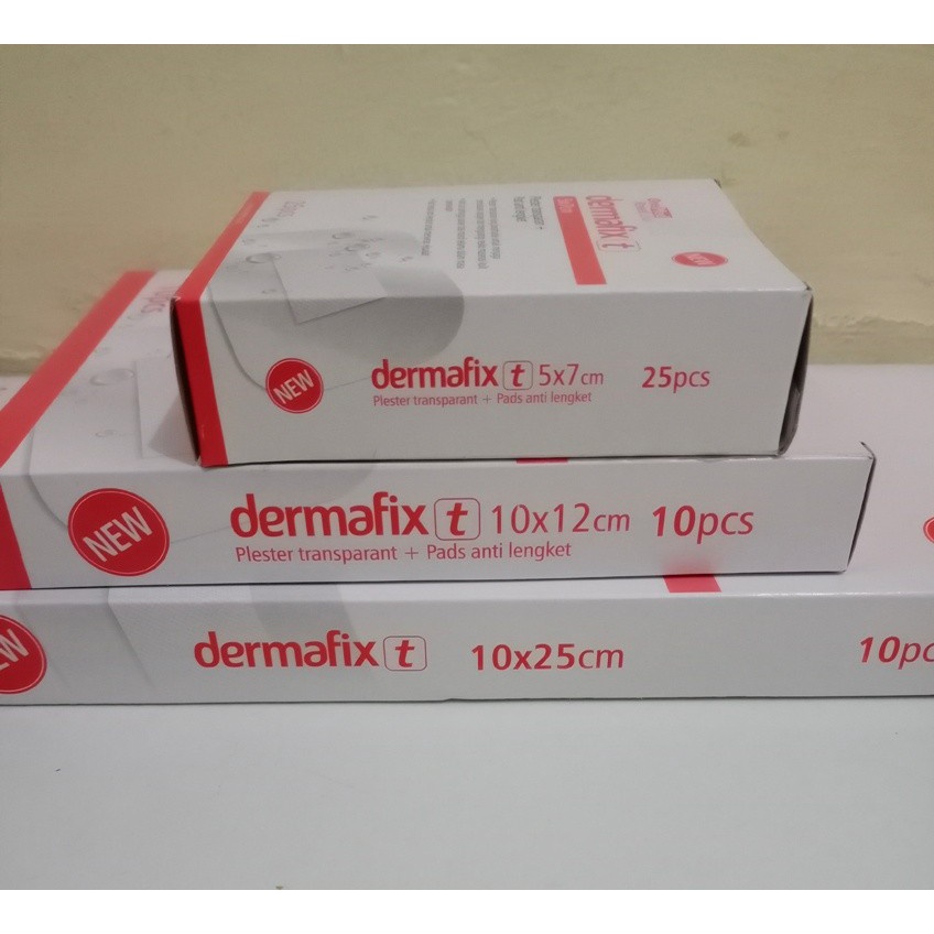 Plester dermafix 5 x 7cm / Plester dermafix 10 x 12cm / Plester dermafix 10 x 25cm Plester Transparant