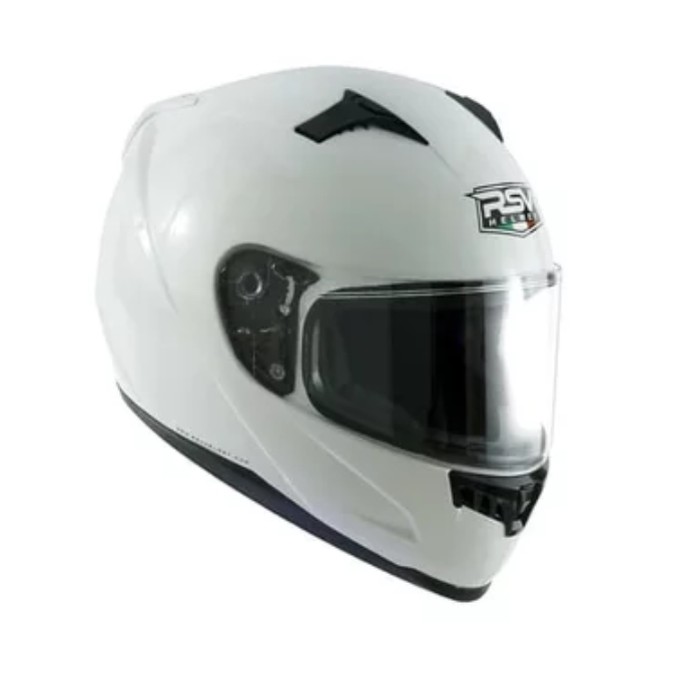 Rsv FF500 solid Helmet - White Glossy - Rsv Helm Full Face