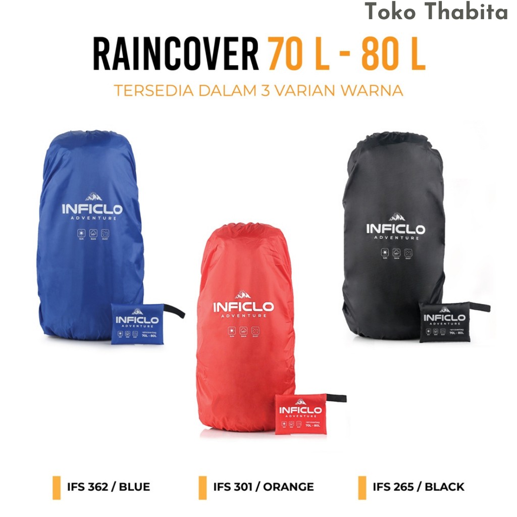 Toko Thabita Rain Cover Bag 70L Raincoat Ransel Tas Gunung