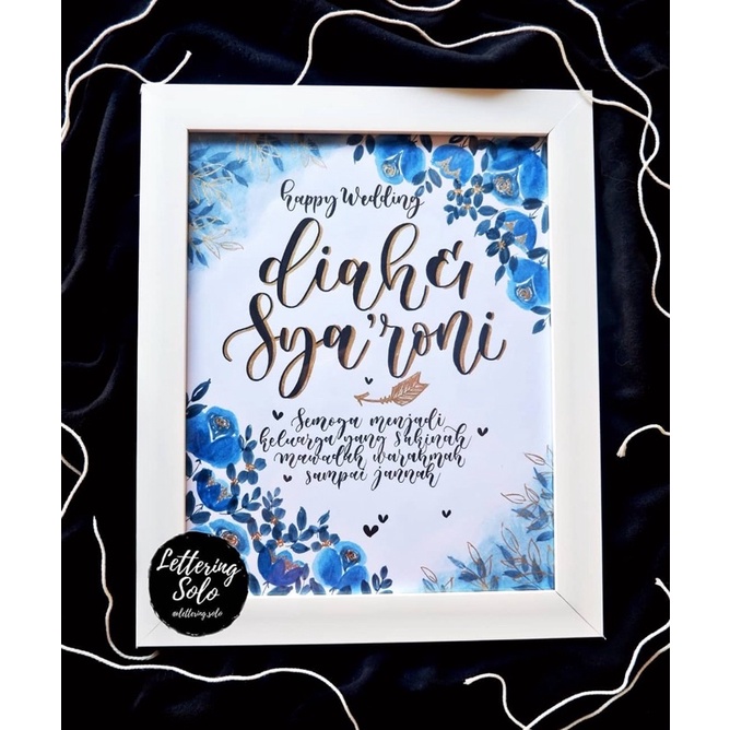 HAND LETTERING 10R (24x29cm) KADO ULTAH, WISUDA, WEDDING