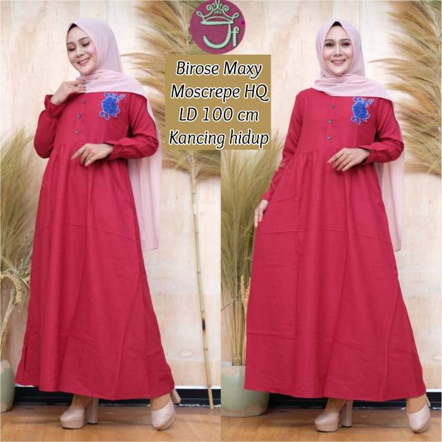 Grosir gamis moskrep BUSUI LD±100cm @61K min 3pcs