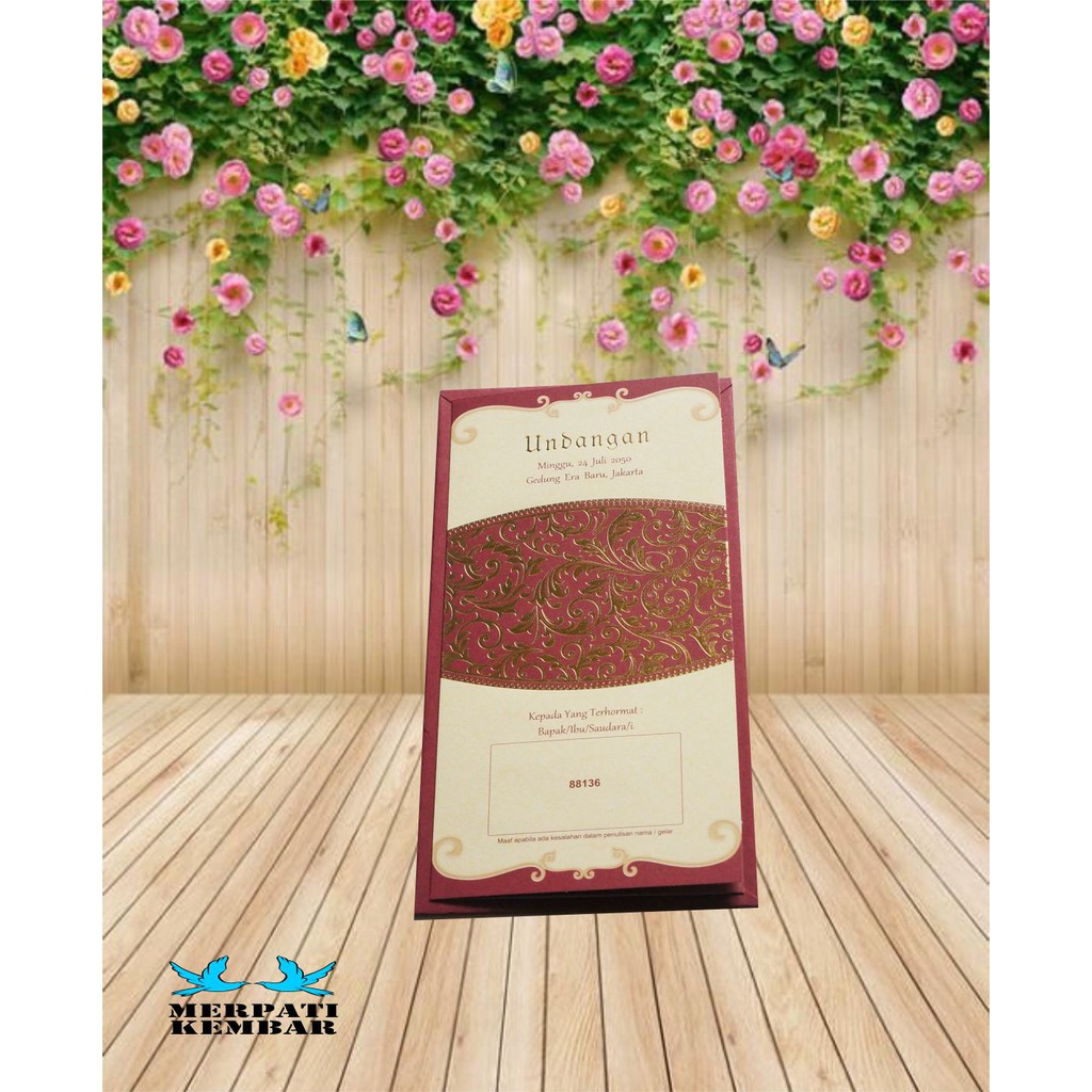Undangan Murah / Undangan Pernikahan / Undangan Khitan / Erba 88136