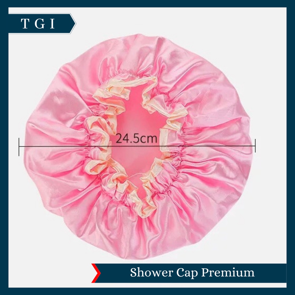 TGI - TOPI MANDI |SHOWER CAP PREMIUM | TOPI MANDI WATERPROOF | HAIR CAP PENUTUP KEPALA | SHOWER CUP CAP MANDI CREAMBATH PLASTIK TUUTP KEPALA TOPI MANDI SHOWERCUP SHOWERCAP PREMIUM