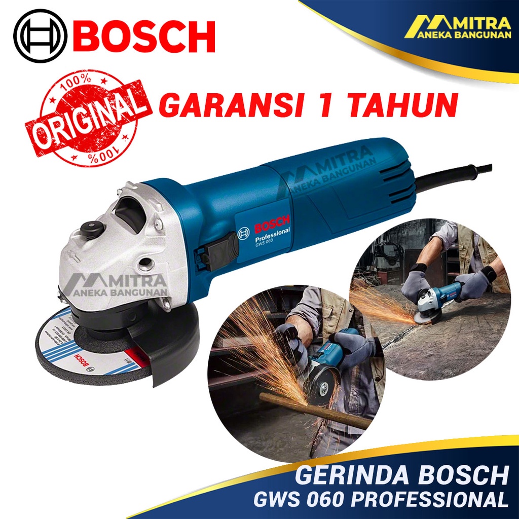 MESIN GERINDA BOSCH GWS 060 GARANSI 1 TAHUN ORIGINAL GRINDA BOSCH