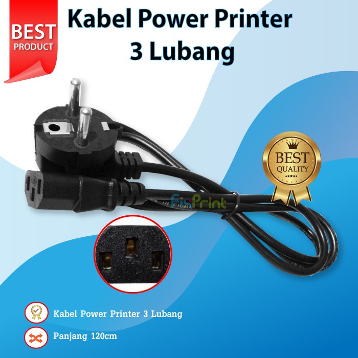 Kabel Power Printer 3 Lubang