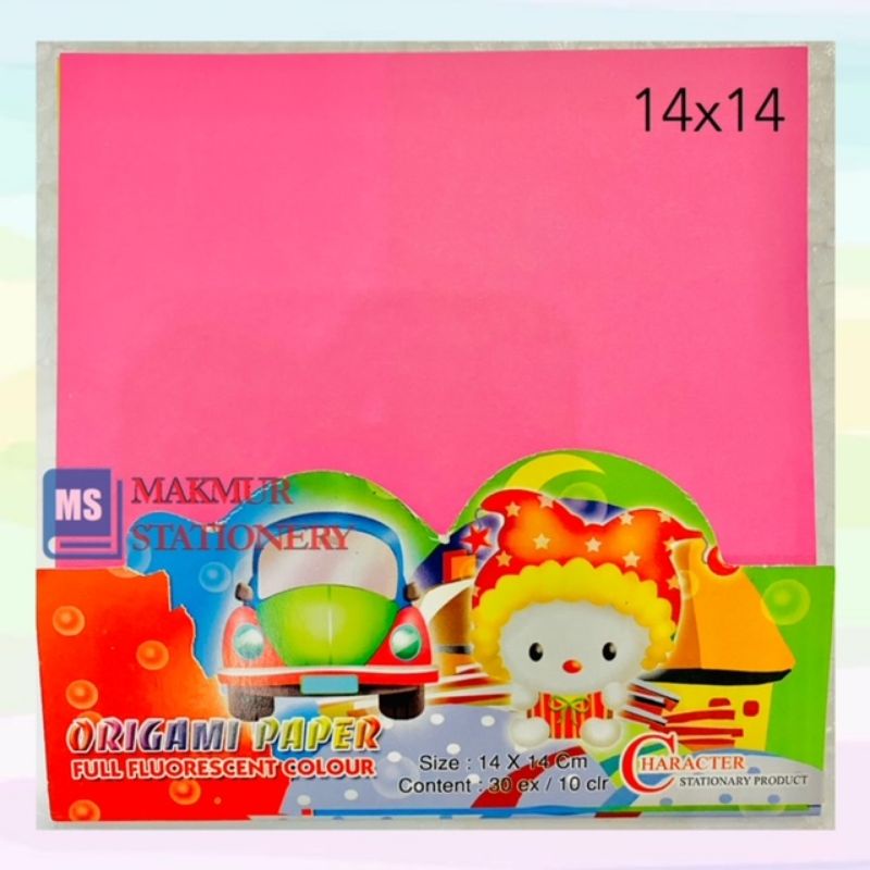 

Kertas Origami/Kertas Lipat Character (isi 30) 14 x 14 Fluorescent Colour