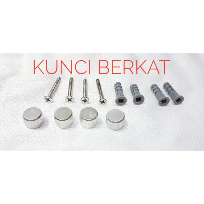 Gantungan Handuk/Towel Bar/4 baris + kait/5 baris/Almunium/Silver