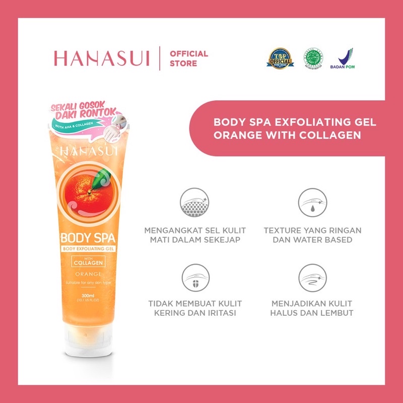 HANASUI Body Spa Exfoliating Gel Indonesia / Gentle Cleanser Power Essence Toner Serum Day Night Cream Spot Gel Lip Sleeping Cream Mud Peel Off Mask Masker Lotion Bar Soap / Men Naturgo Flawless Glow Acne Treatment Mattedorable Mineral Black Gold Paket