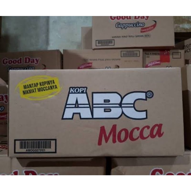 

Kopi ABC Mocca Dus Karton Isi 12 Renteng @10 pcs Coffee Instant Bubuk