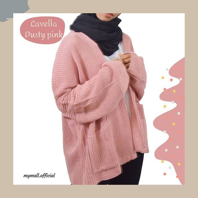 LAVELLA/LOOCY CARDY 7 GET  oversized - cardy wanita - kardigan wanita - kardigan bigsize-DUSTY