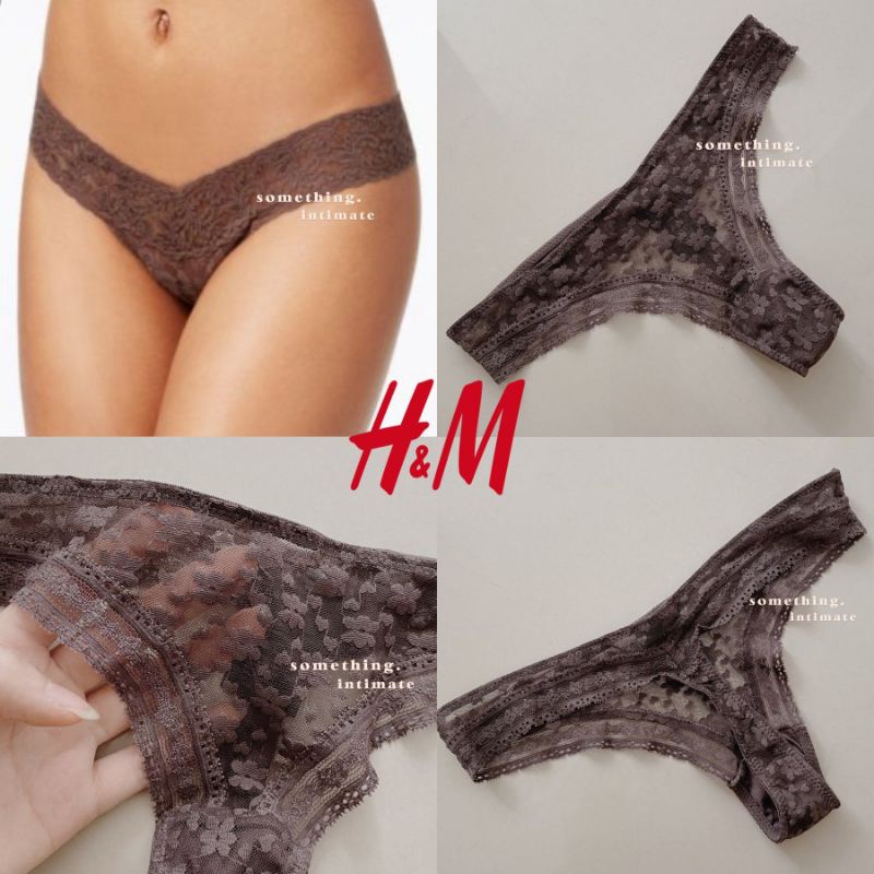 H&M Lace Thong Briefs Gstring Celana Dalam Mini CD G String Lingerie Branded Sale Sisa CELANA DALAM