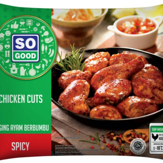 

SO GOOD SPICY CHICKEN CUT DAGING AYAM BERBUMBU 400 GR