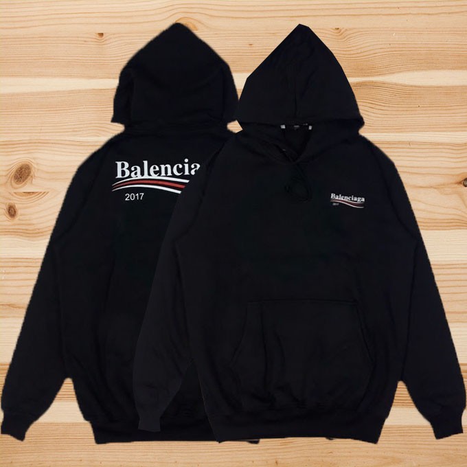 balenciaga 2017 black hoodie