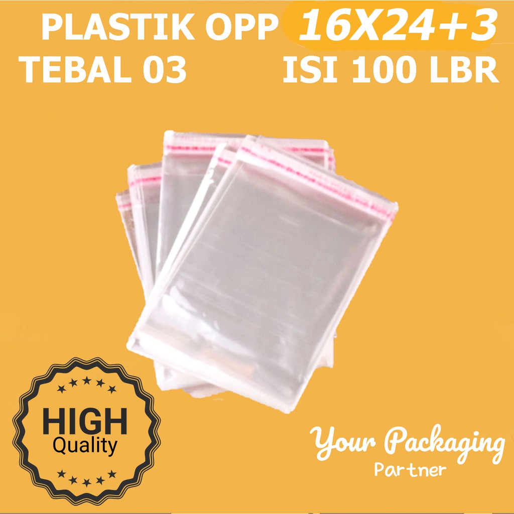 

PLASTIK OPP 16X24 CM ( SEAL / LEM ) BUNGKUS / KEMASAN ROTI , SOUVENIR , AKSESORIS DLL