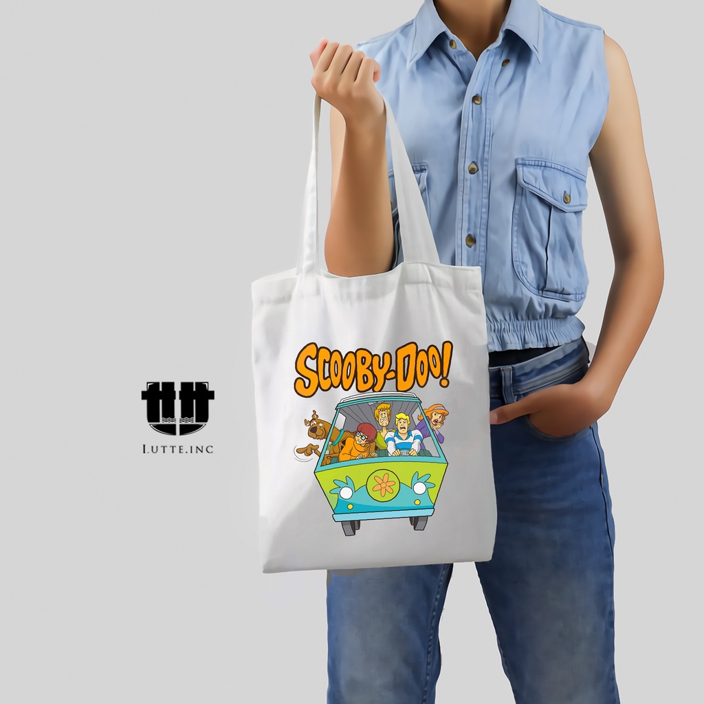 Totebag ScoobyDoo Kanvas Tote bag Original Lutte.Inc Tote Bag Premium Tas Tote Wanita