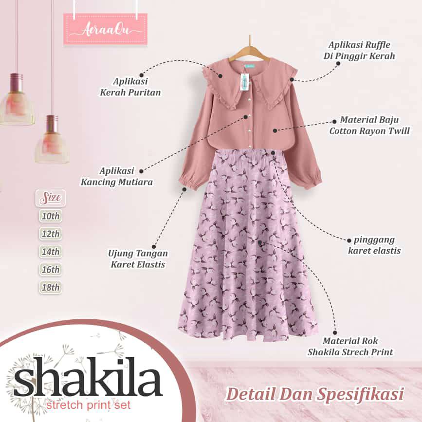 SHAKILA strech print set by Aeraaqu Batch 2