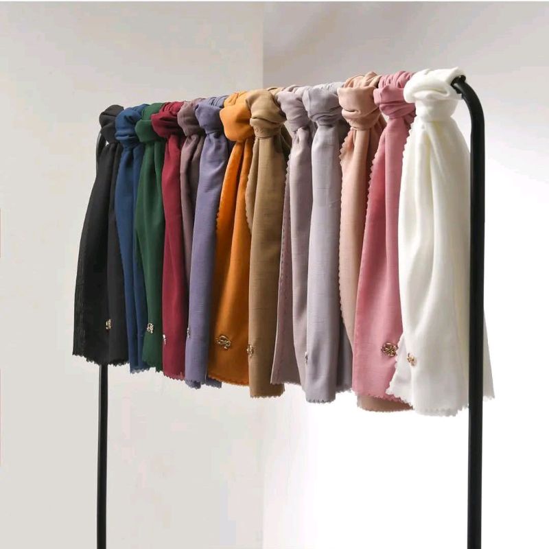 Radwah Maira Scarf Plain - hijab segi empat - polos