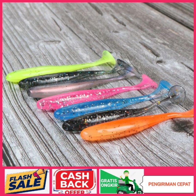 Umpan Pancing Soft Lure 5 pcs Umpan Cacing Jepang Bahan Slicon