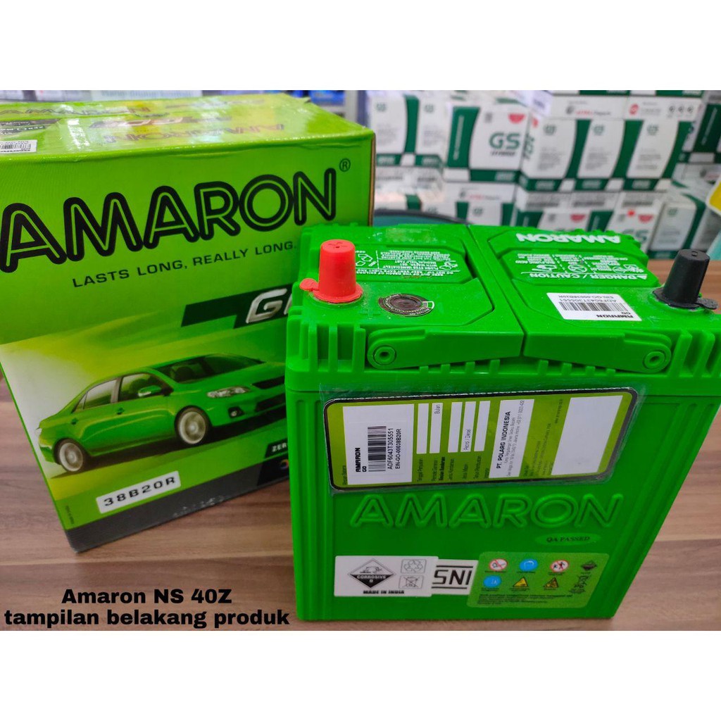 Jual AKI MOBIL DAIHATSU GRAN MAX AMARON GO MF/KERING NS40Z 12V/35AH