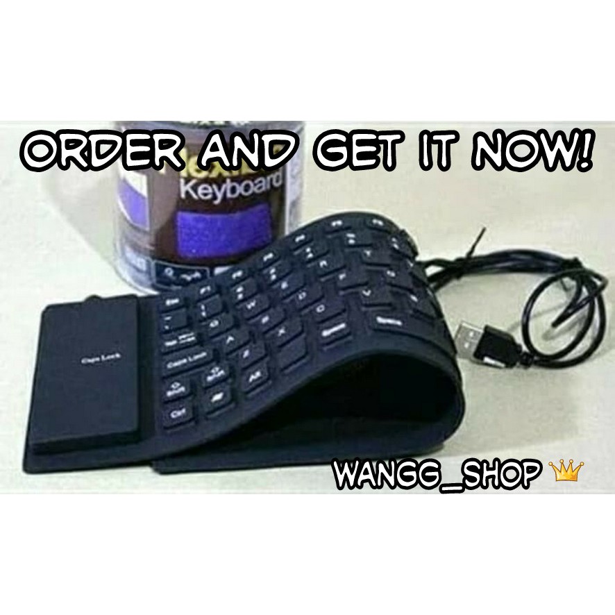 KEYBOARD LIPAT FLEXIBLE ANTI AIR / KEYBOARD BISA DIGULUNG / KEYBOARD FLEKSIBEL