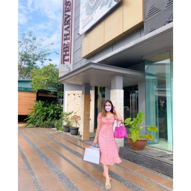 New Pakaian Wanita Dress Baju Atasan terusan Vintage Leopard Daster Pesta Kondangan Casual Kekinian 