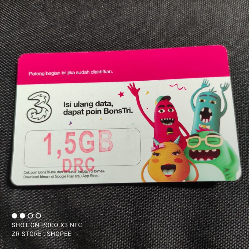 Voucher Tri AON 1.5gb 30 hari / Kalimantan Barat