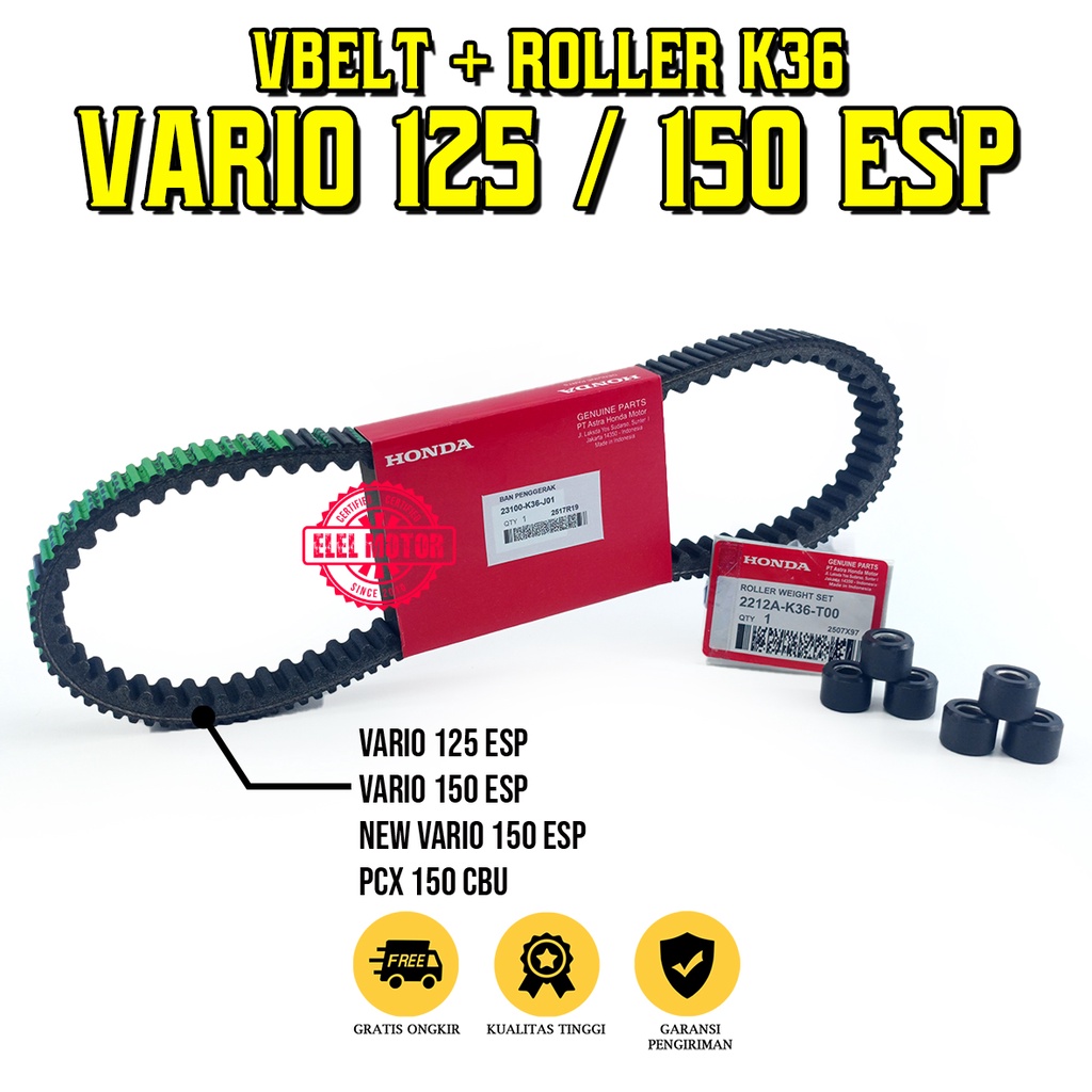 Penbel Vario vbelt vario Vanbelt Roller Vario 125 150 Led New / V Belt Roller Vario 125 150 Led New 
