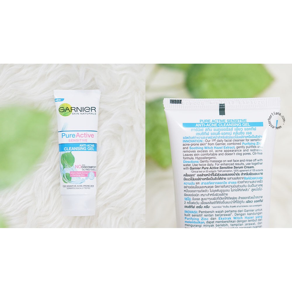 【GOGOMART】GARNIER Pure Active Sensitive Anti-Acne Cleansing Gel