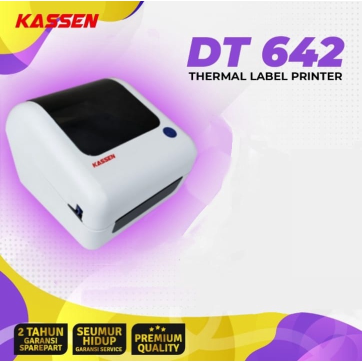 

r Label Thermal Bluetooth A6 Sticker Resi DT-642