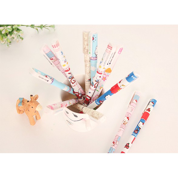 

SALE!!! TERLARIS!!! Pulpen Gel Set Hello Kitty Tinta Hitam (Isi 6) UNIK