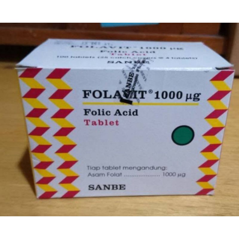 Folavit 1000 mcg Box 100 Tablet