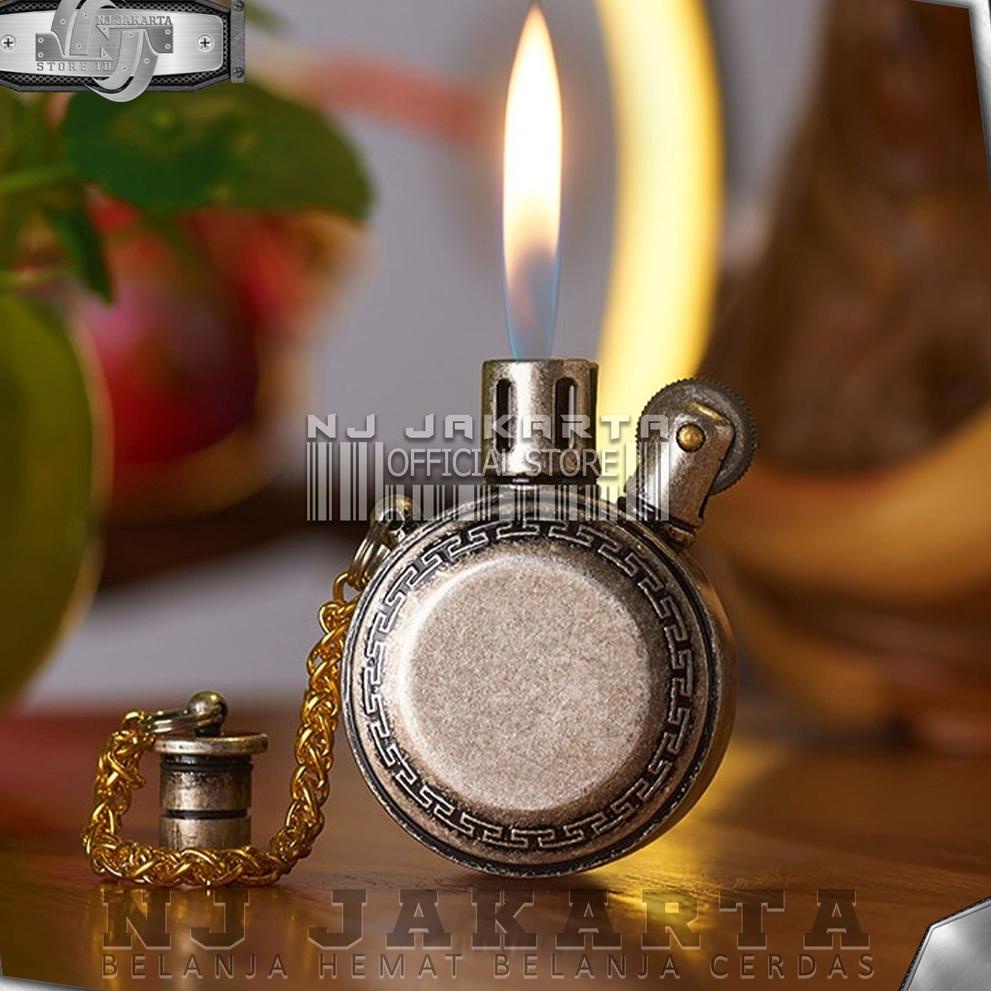 ♥ Korek Api Retro Pocket Classic Vintage 1952 Mode Lighter Liontin Kuno Original ✬