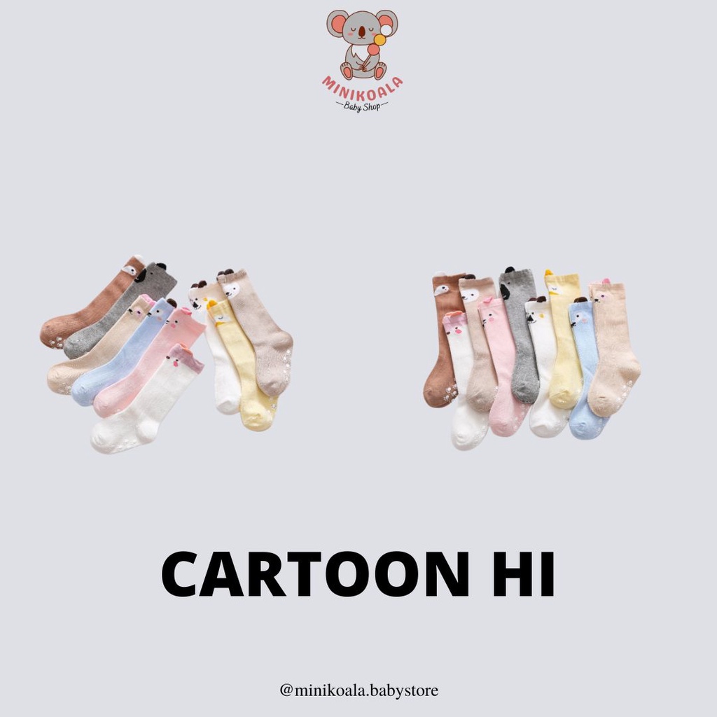 minikoala cartoon hi kaos kaki bayi anak laki laki perempuan import bahan berkualitas 1 5 tahun