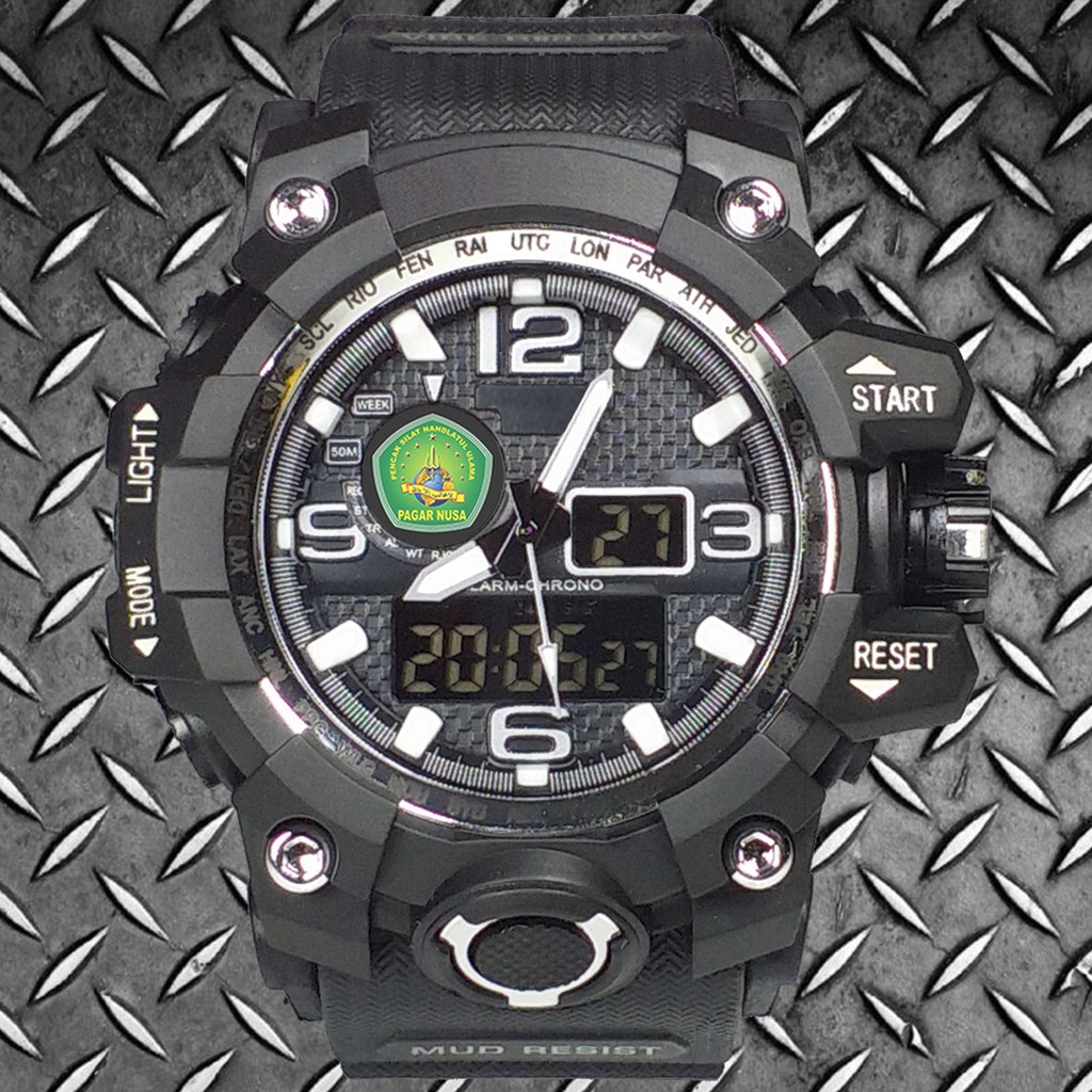 (Istimewa Bossque) Jam PAGAR NUSA - NU DT List Putih (Exclusive)