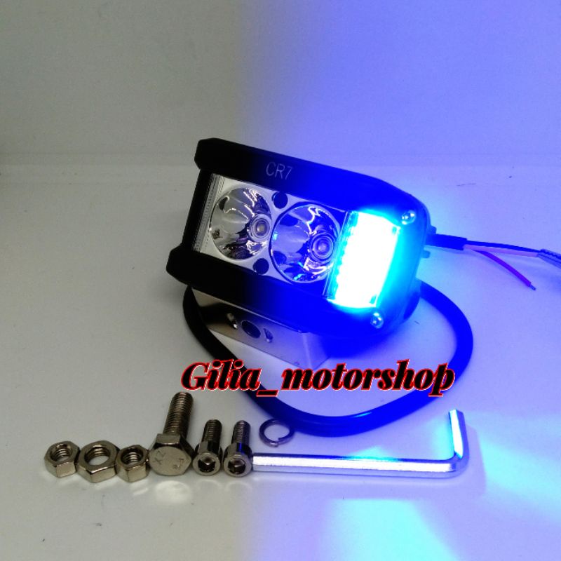 Lampu Tembak Led Cwl 20watt 2 LED 4641 Lampu Senja Blue-blue Lampu Tembak 2 Mata 20 Watt Universal