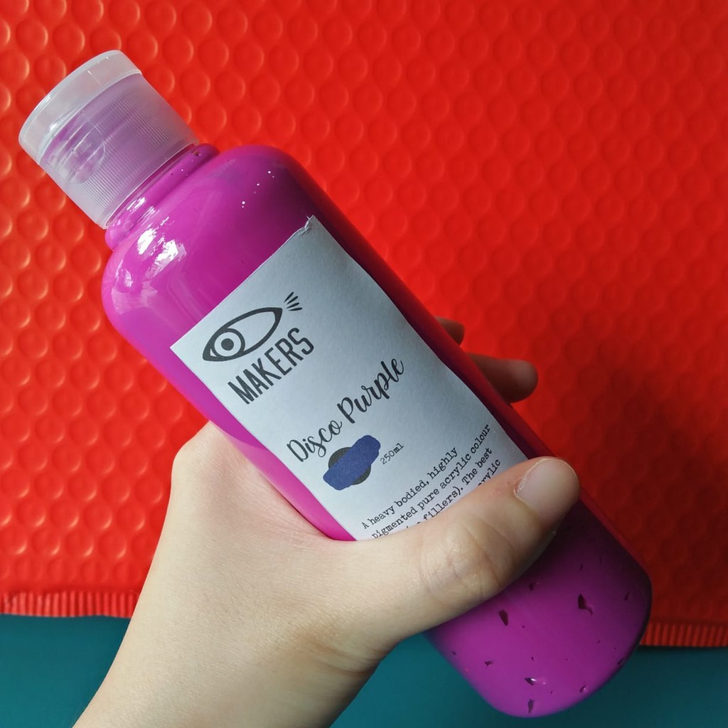 

Disco Purple Acrylic Paint Special Color 250ml bisa untuk kain dan pouring