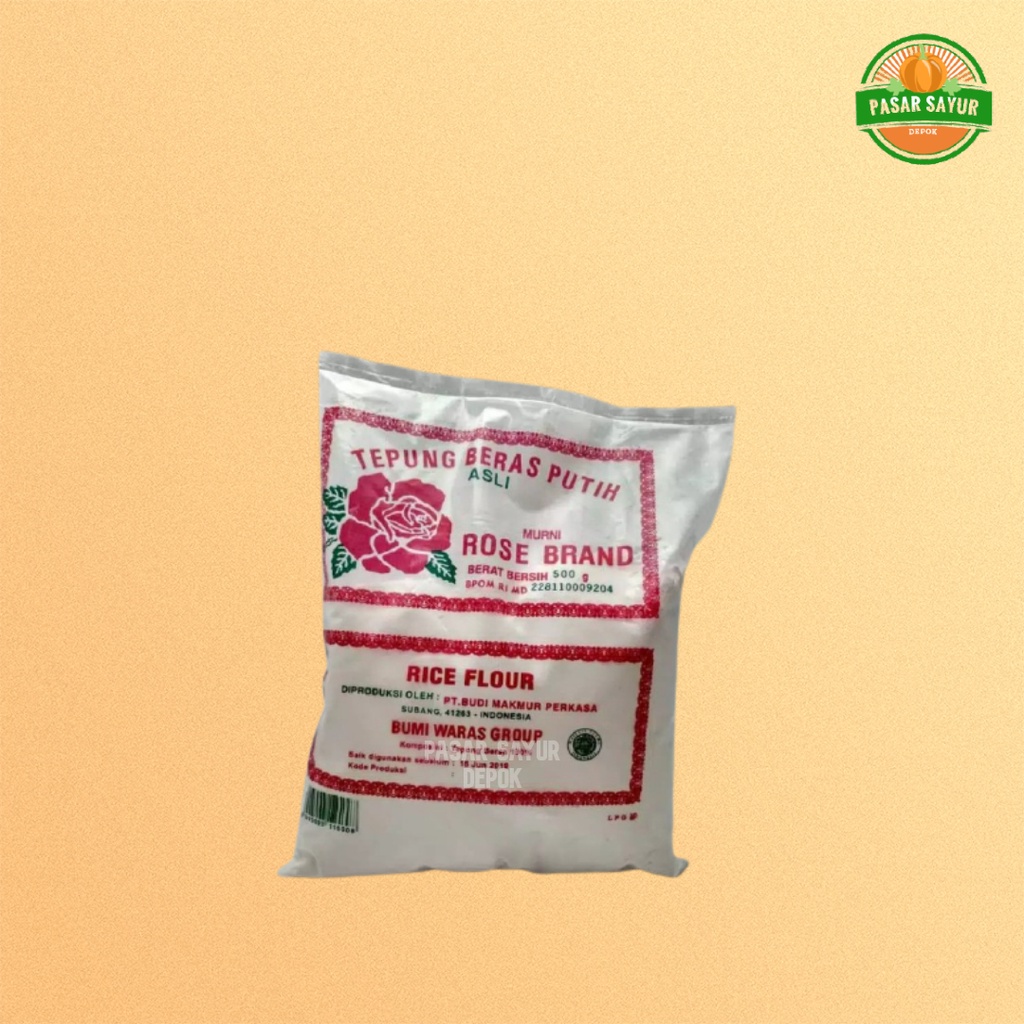 

Tepung beras putih rose brand 500 gram