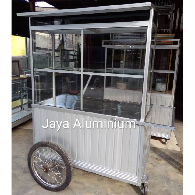 Steling gerobak / steling jualan / lemari sorong