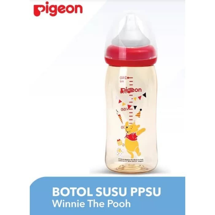 78191 BOTOL PPSU 240ML POOH W/ P-PLUS NIPPLE PIGEON PR010210