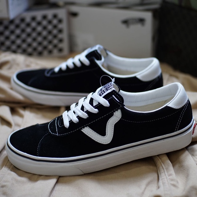 Vans Classic Sport Suede Black White Original