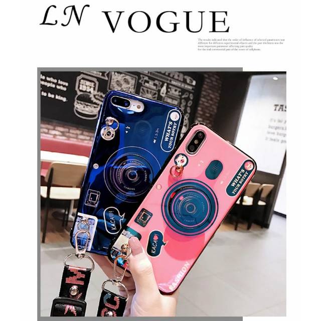 Case VIVO V19 Y12 Y15 Y17 Y11 OPPO A92 A52 A12 A91 A5S A7 Casing Popsocket Tali