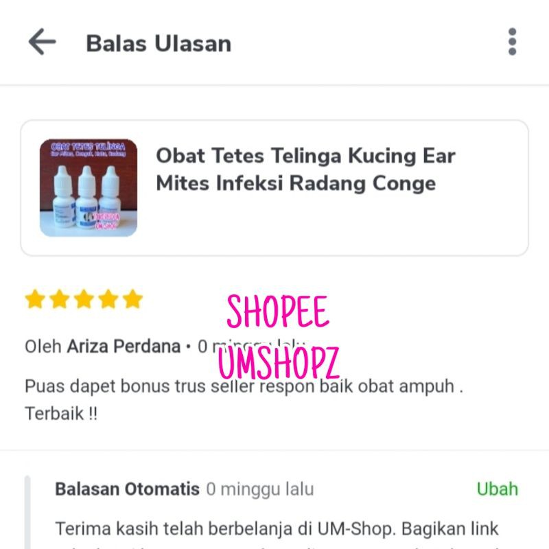 Obat Tetes Telinga Kucing Ear Mites Infeksi Telinga Conge Tungau Kutu Radang Telinga Earmites