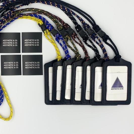 

♡ Lanyard ID Card Name Tag Kulit Tali Paracord With Mini Buckle - Random ➥