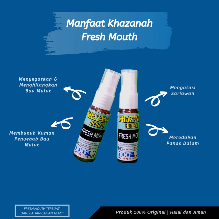 KHAZANAH HERBAL FRESH MOUTH ORIGINAL PARFUM MULUT PENGHILANG BAU MULUT HALAL