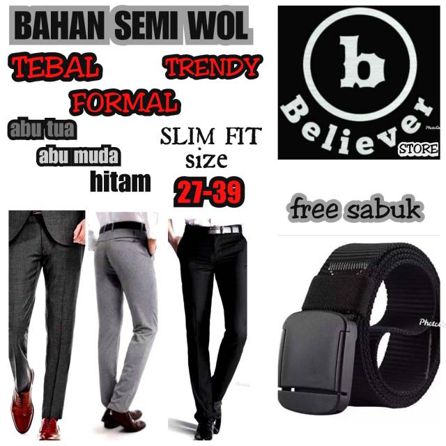 celana kerja pria-celana formal pria-celana kerja pria slimfit