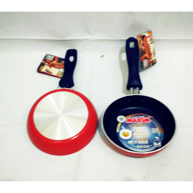 Maxim valentino fry pan non stick 12cm - 12  cm wajan penggorengan teflon ceplok telor