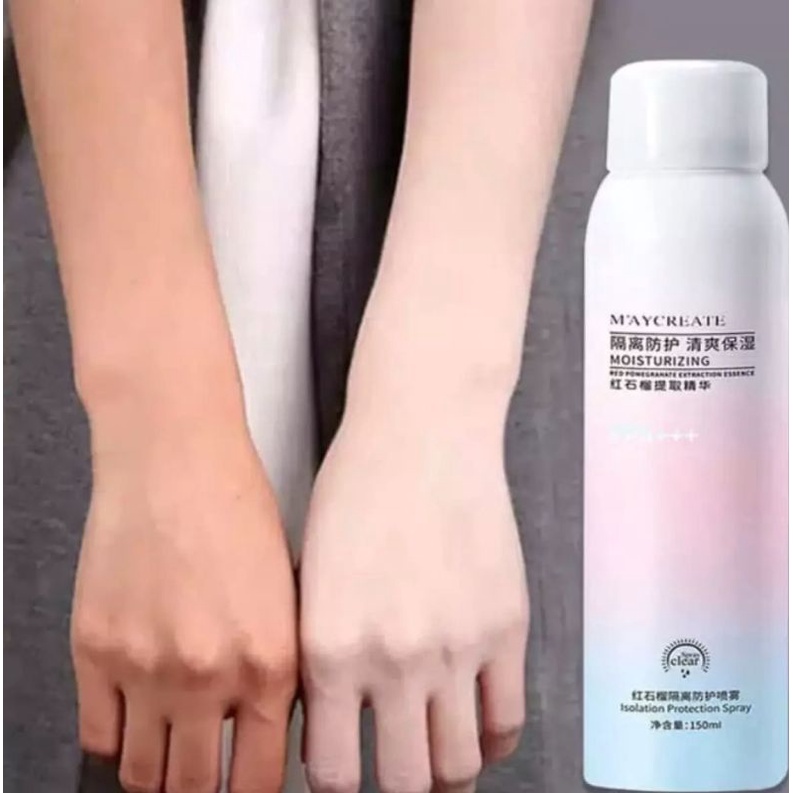 COD MAYCREATE ISOLATION WHITENING BODY SPRAY LOTION PEMUTIH KULIT ORIGINAL 150ml