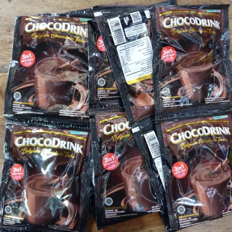 [ 1 RENCENG 10 SACHETS ] Chocodrink Renceng 10 SACHET Belgian Chocolate 3 in 1 Minuman Coklat Instant Murah