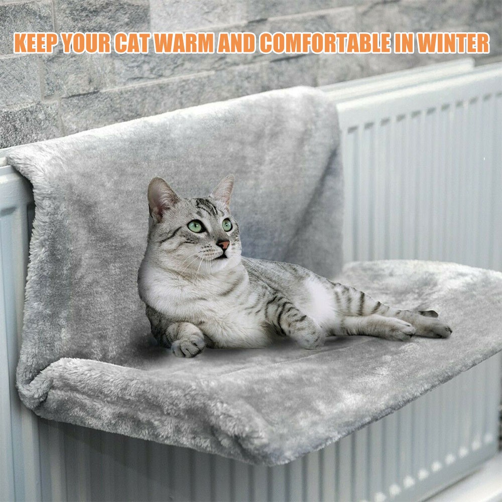 Preorder Foldable Hanging Cat Hammock Lounger Hammack For Cat Radiator Bed Winter Warm Fleece Shopee Indonesia