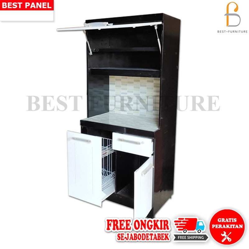 GRATIS ONGKIR &amp;RAKIT Best LS ORION Rak Piring Rak Dapur Kitchen Set Lemari Sayur Minimalis Multiplek